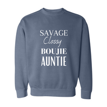 Load image into Gallery viewer, Savage Auntie Garment-Dyed Sweatshirt
