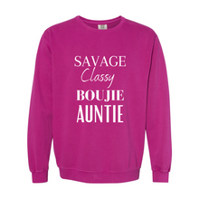 Load image into Gallery viewer, Savage Auntie Garment-Dyed Sweatshirt
