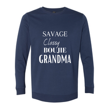 Load image into Gallery viewer, Savage Grandma French Terry Crewneck Pullover
