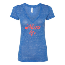 Load image into Gallery viewer, Mom Life Deep V-Neck Jersey Tee
