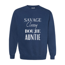 Load image into Gallery viewer, Savage Auntie Garment-Dyed Sweatshirt
