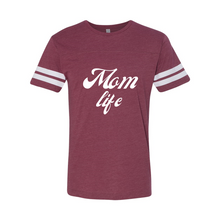 Load image into Gallery viewer, Mom Life Football Fine Jersey Tee
