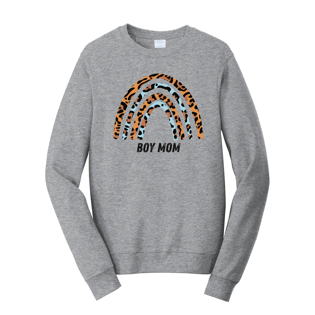 Boy Mom Fleece Crewneck Sweatshirt