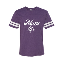 Load image into Gallery viewer, Mom Life Football Fine Jersey Tee
