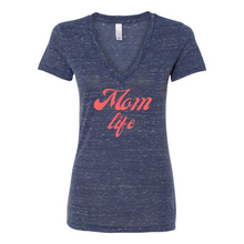 Load image into Gallery viewer, Mom Life Deep V-Neck Jersey Tee
