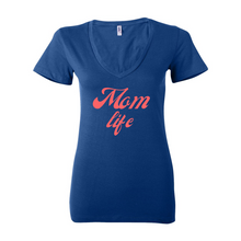 Load image into Gallery viewer, Mom Life Deep V-Neck Jersey Tee
