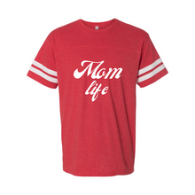 Load image into Gallery viewer, Mom Life Football Fine Jersey Tee
