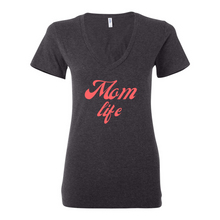 Load image into Gallery viewer, Mom Life Deep V-Neck Jersey Tee
