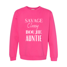 Load image into Gallery viewer, Savage Auntie Garment-Dyed Sweatshirt
