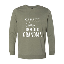 Load image into Gallery viewer, Savage Grandma French Terry Crewneck Pullover
