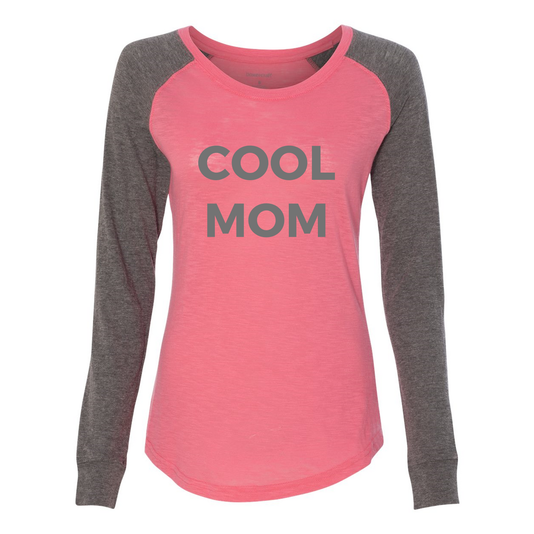 Cool Mom Preppy Patch Slub T-Shirt