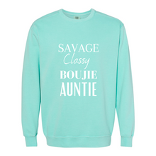 Load image into Gallery viewer, Savage Auntie Garment-Dyed Sweatshirt
