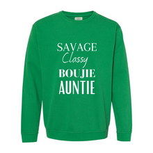 Load image into Gallery viewer, Savage Auntie Garment-Dyed Sweatshirt
