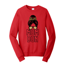 Load image into Gallery viewer, Mom Bun Fleece Crewneck Sweatshirt
