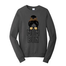 Load image into Gallery viewer, Mom Bun Fleece Crewneck Sweatshirt
