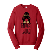 Load image into Gallery viewer, Mom Bun Fleece Crewneck Sweatshirt
