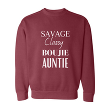 Load image into Gallery viewer, Savage Auntie Garment-Dyed Sweatshirt
