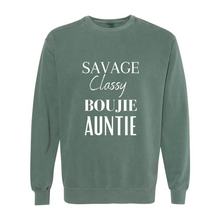 Load image into Gallery viewer, Savage Auntie Garment-Dyed Sweatshirt
