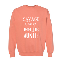 Load image into Gallery viewer, Savage Auntie Garment-Dyed Sweatshirt
