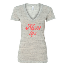 Load image into Gallery viewer, Mom Life Deep V-Neck Jersey Tee
