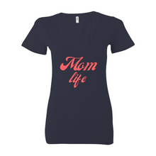 Load image into Gallery viewer, Mom Life Deep V-Neck Jersey Tee
