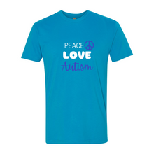 Load image into Gallery viewer, Peace Love Autism Sueded Crew (Autism Awareness)
