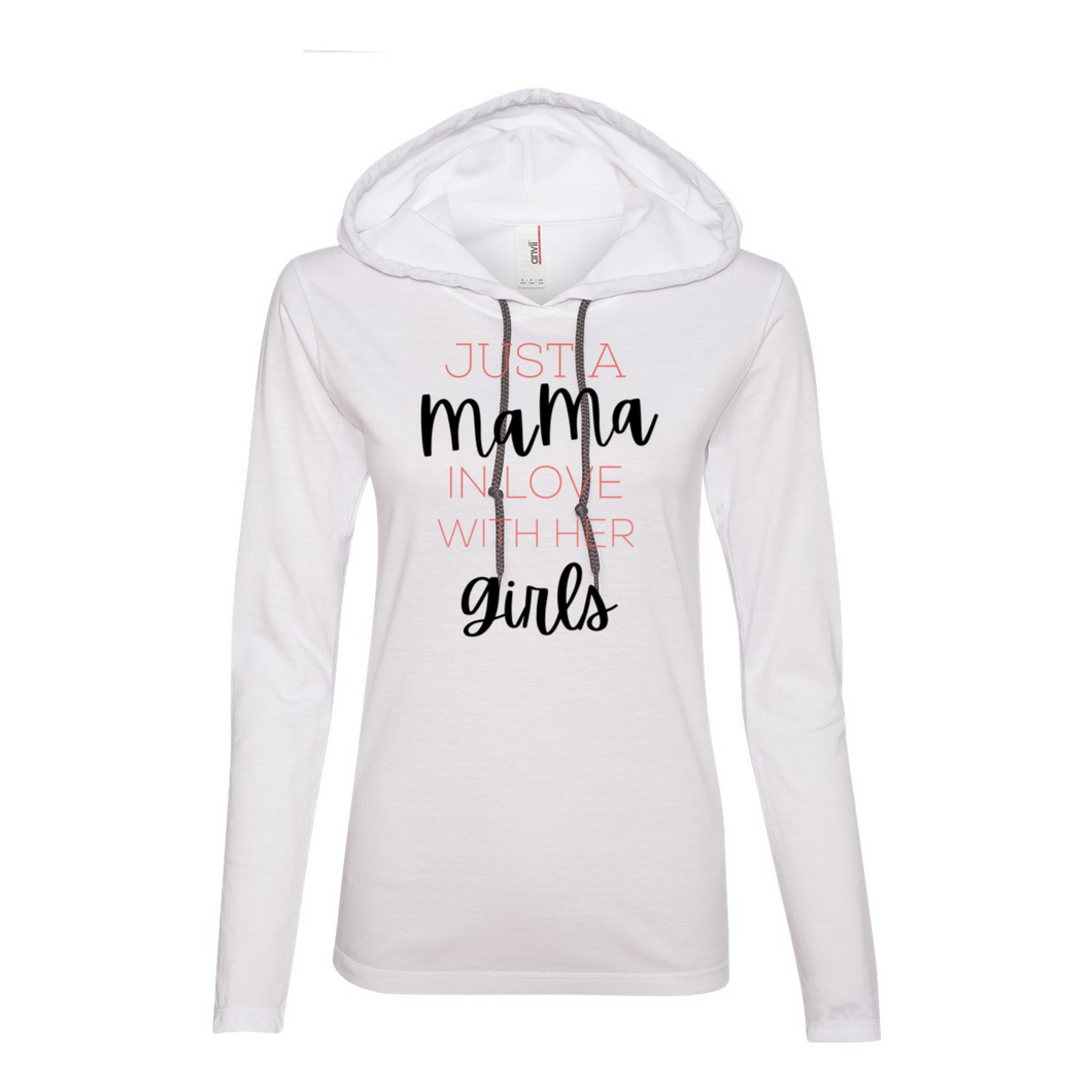 MaMa Lightweight Long Sleeve Hooded T-Shirt