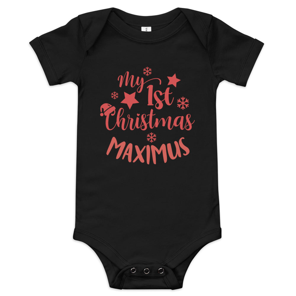 Baby 1st Christmas short sleeve one piece