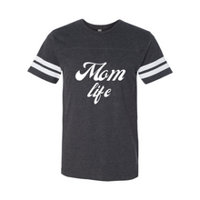 Load image into Gallery viewer, Mom Life Football Fine Jersey Tee
