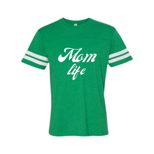 Load image into Gallery viewer, Mom Life Football Fine Jersey Tee
