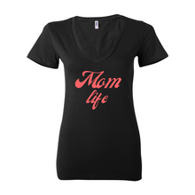 Load image into Gallery viewer, Mom Life Deep V-Neck Jersey Tee
