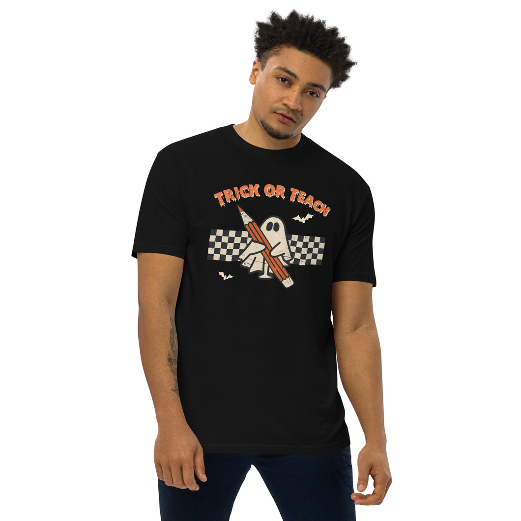 Trick or Teach Men’s  premium heavyweight tee