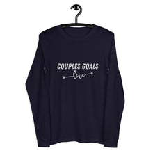 Load image into Gallery viewer, Matching Couples Goals Unisex Long Sleeve Tee
