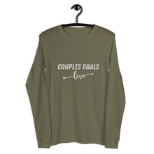 Load image into Gallery viewer, Matching Couples Goals Unisex Long Sleeve Tee
