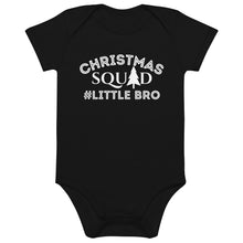 Load image into Gallery viewer, Little Bro Christmas Squad Organic cotton baby bodysuit
