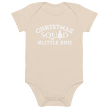 Load image into Gallery viewer, Little Bro Christmas Squad Organic cotton baby bodysuit
