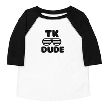 Load image into Gallery viewer, TK Dude Toddler baseball shirt
