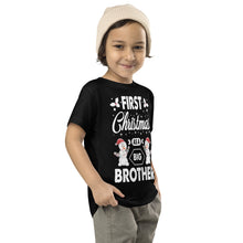 Load image into Gallery viewer, 1st Christmas as a Big Brother Short Sleeve Tee
