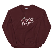 Load image into Gallery viewer, Merry + Bright Holiday Sweatshirt
