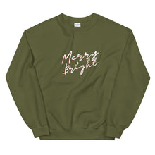 Load image into Gallery viewer, Merry + Bright Holiday Sweatshirt
