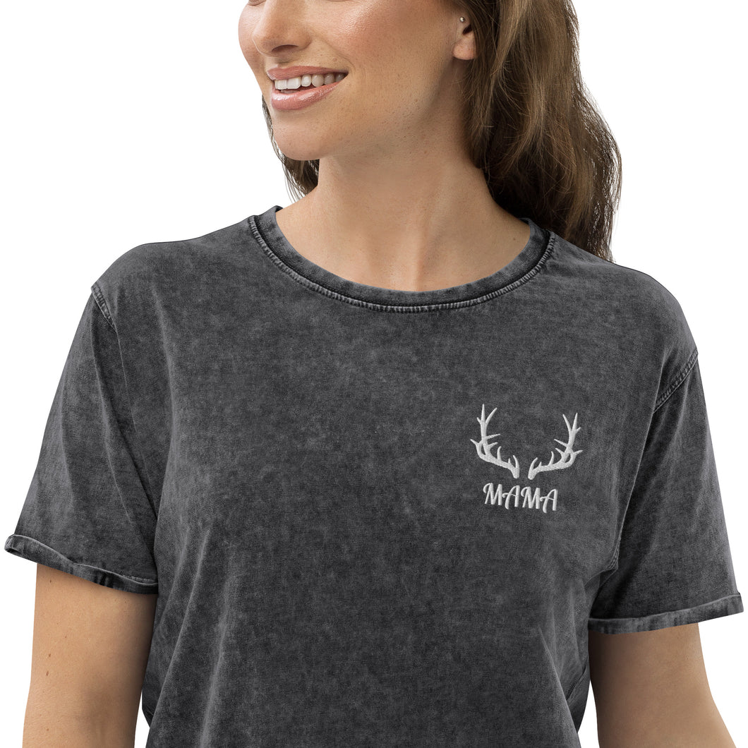 MAMA Deer Holiday Denim Tee