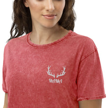 Load image into Gallery viewer, MAMA Deer Holiday Denim Tee
