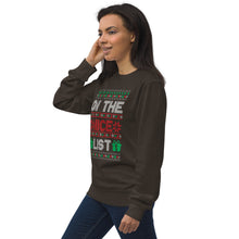 Load image into Gallery viewer, On The Nice List organic sweatshirt
