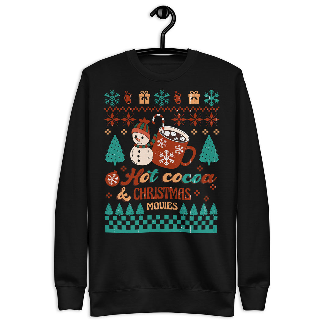 Hot Cocoa & Christmas Movies Premium Unisex Sweatshirt