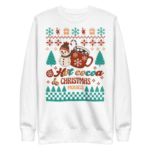 Load image into Gallery viewer, Hot Cocoa &amp; Christmas Movies Premium Unisex Sweatshirt
