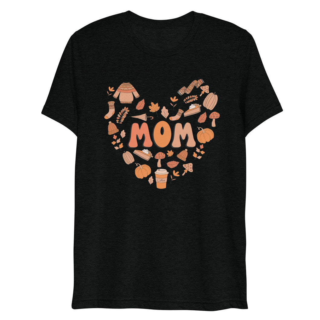 Mom Heart Thanksgiving Short sleeve t-shirt