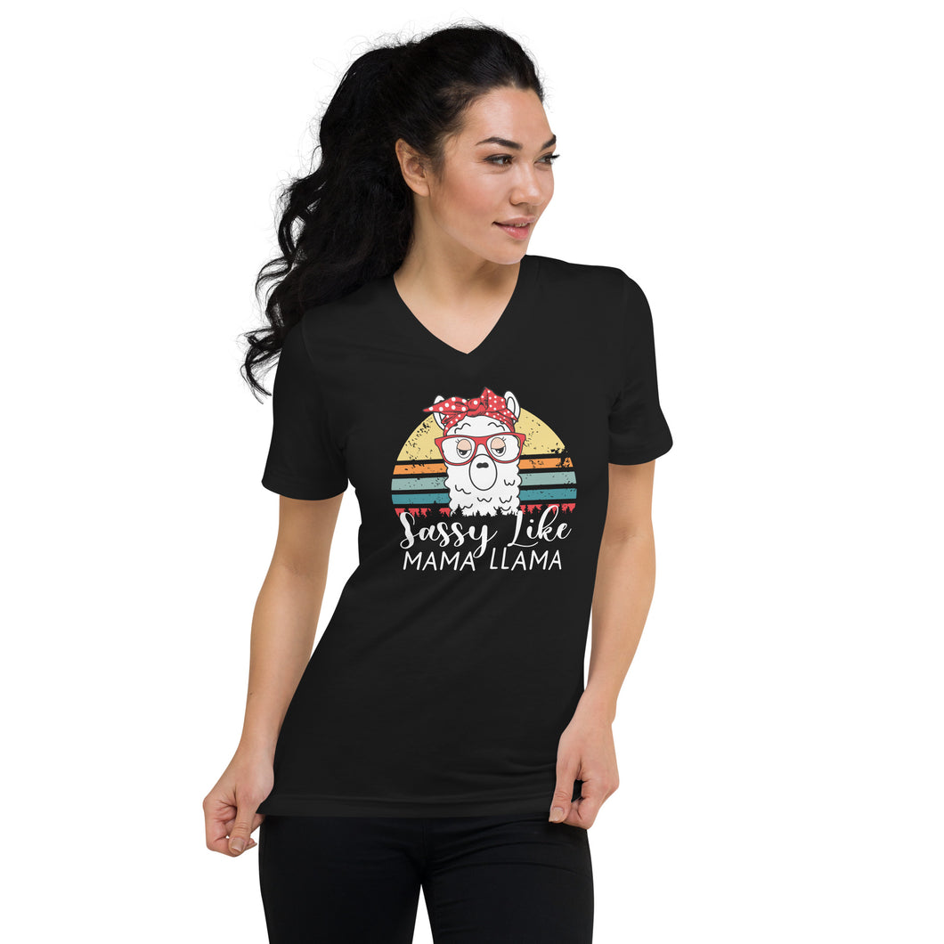 Sassy MaMa Short Sleeve V-Neck T-Shirt