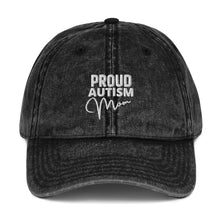 Load image into Gallery viewer, Proud Autism Mom Vintage Cotton Twill Cap
