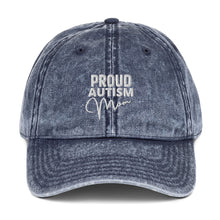 Load image into Gallery viewer, Proud Autism Mom Vintage Cotton Twill Cap
