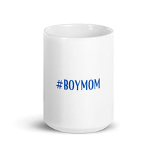 Load image into Gallery viewer, #BoyMom white glossy mug
